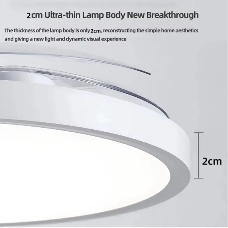 Modern Invisible LED Ceiling Fan Lights DC Motor Large Air Volume 4 Folding Blades Lamps for Living Room Bedroom Dining Room