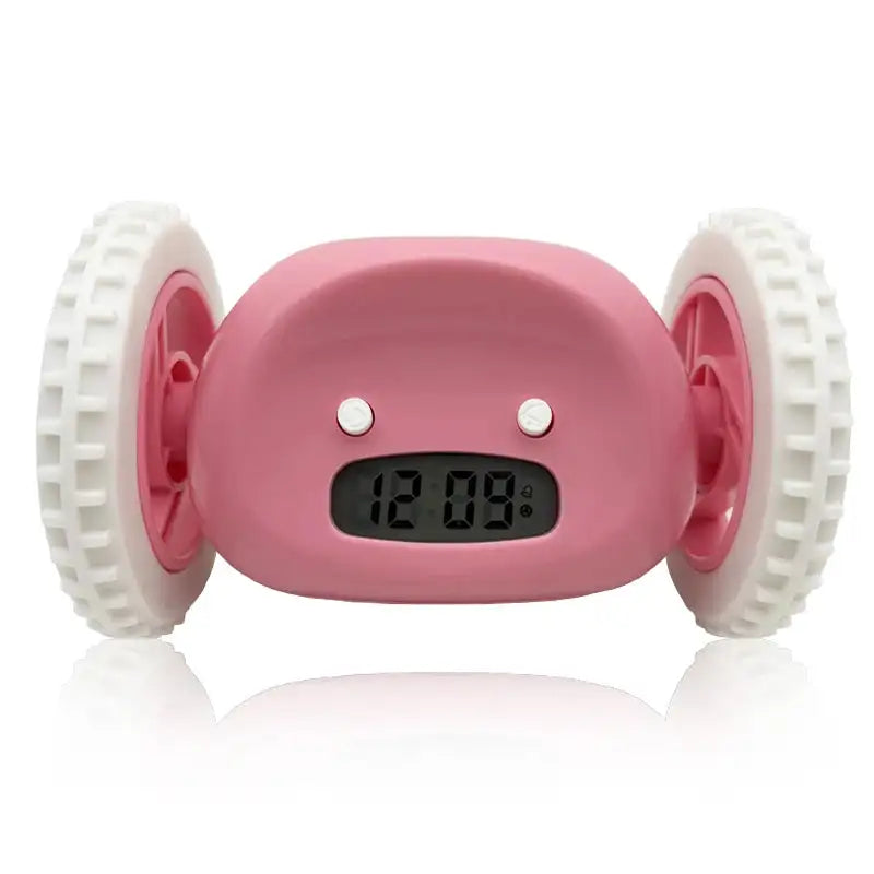 Rolling Run Away Alarm Clock for Deep Sleepers Must Catch to Stop Jump Fun Wake Up Tool with Loud Ring