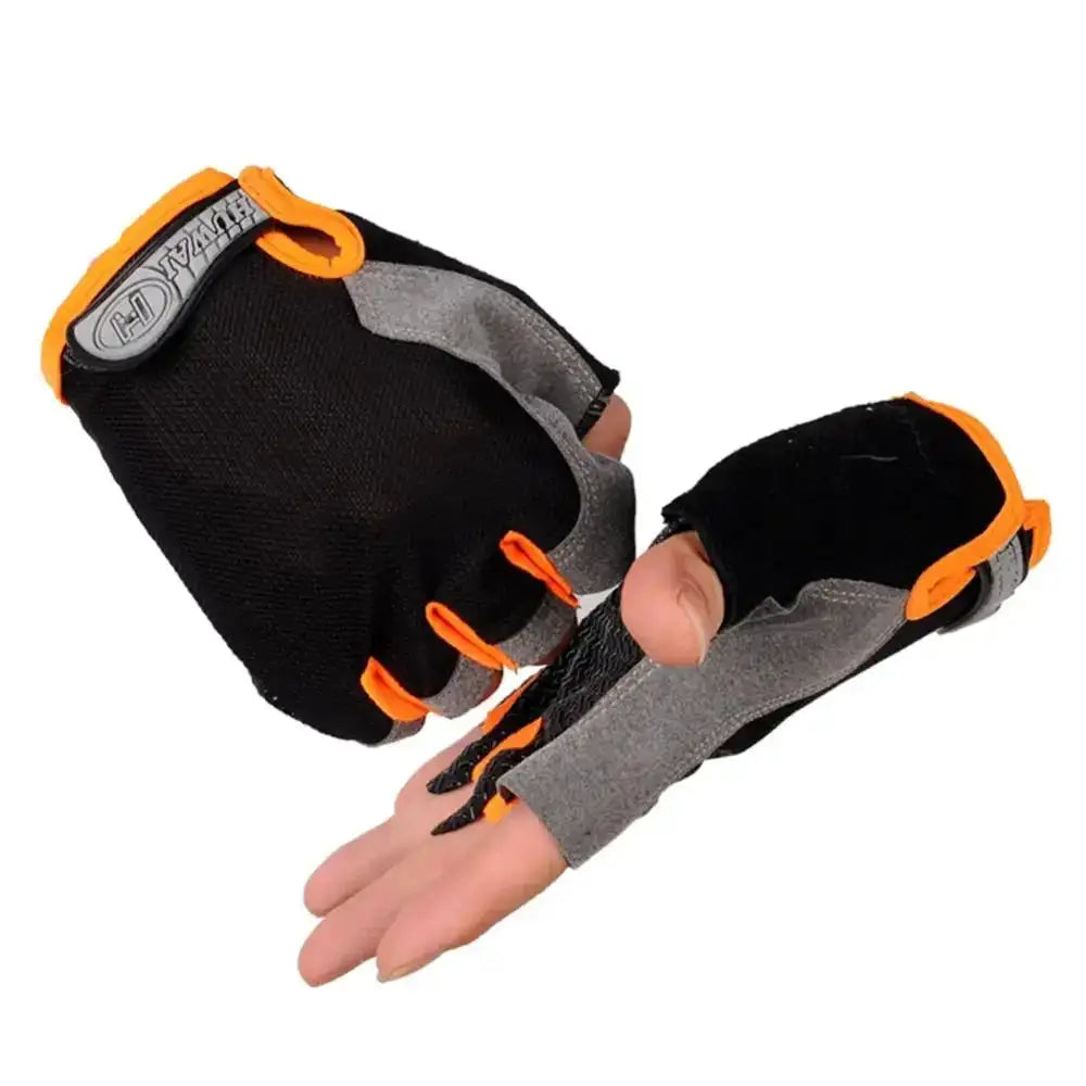 1 Pair Anti-Slip Cycling Gloves Breathable Half Fingerless Gloves Mtb Gloves Sunscreen Elastic Outdoor Sport Bicycle Gloves