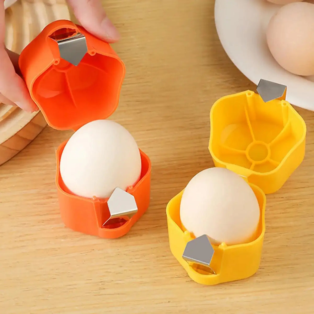 Egg Opener Tool Egg Cracking Tool Stainless Steel Cracker Separator Peeler Portable Device for Baking Home Breakfast Prep Women