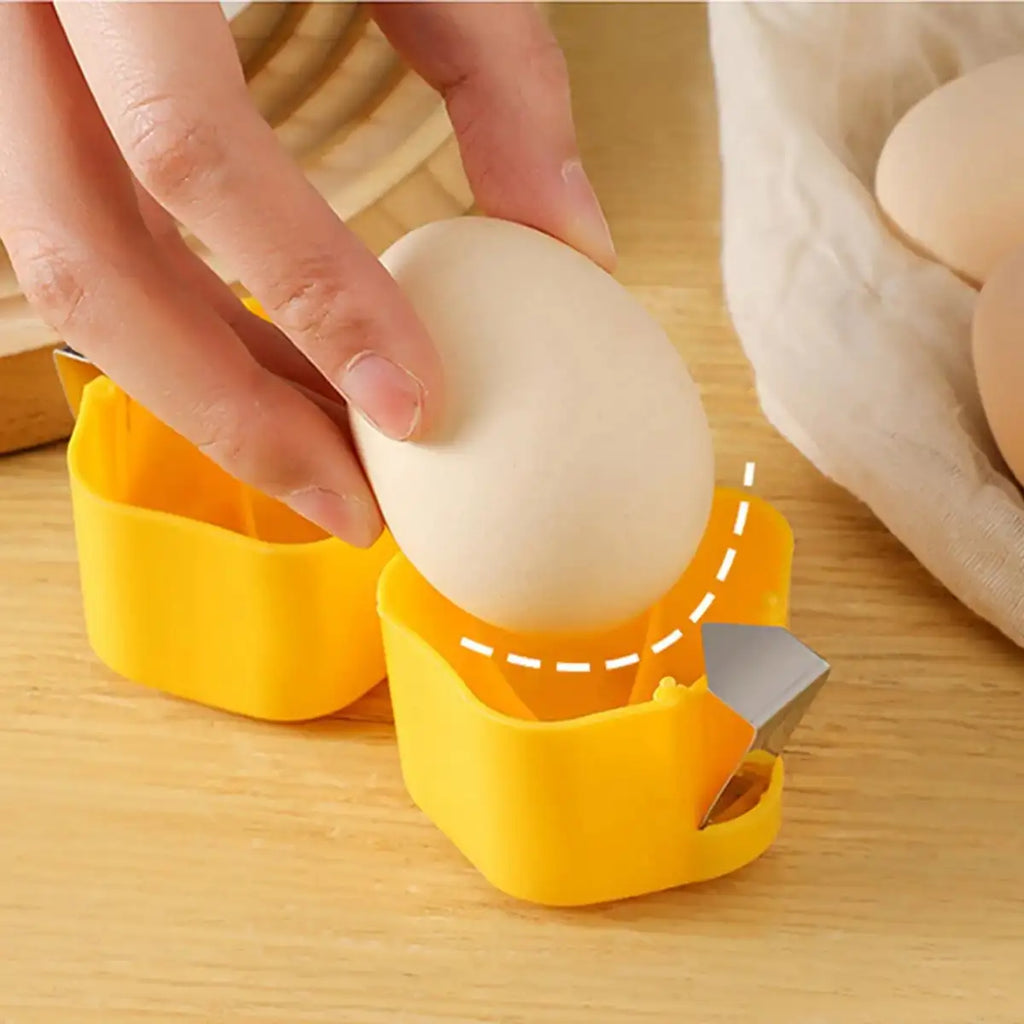 Egg Opener Tool Egg Cracking Tool Stainless Steel Cracker Separator Peeler Portable Device for Baking Home Breakfast Prep Women
