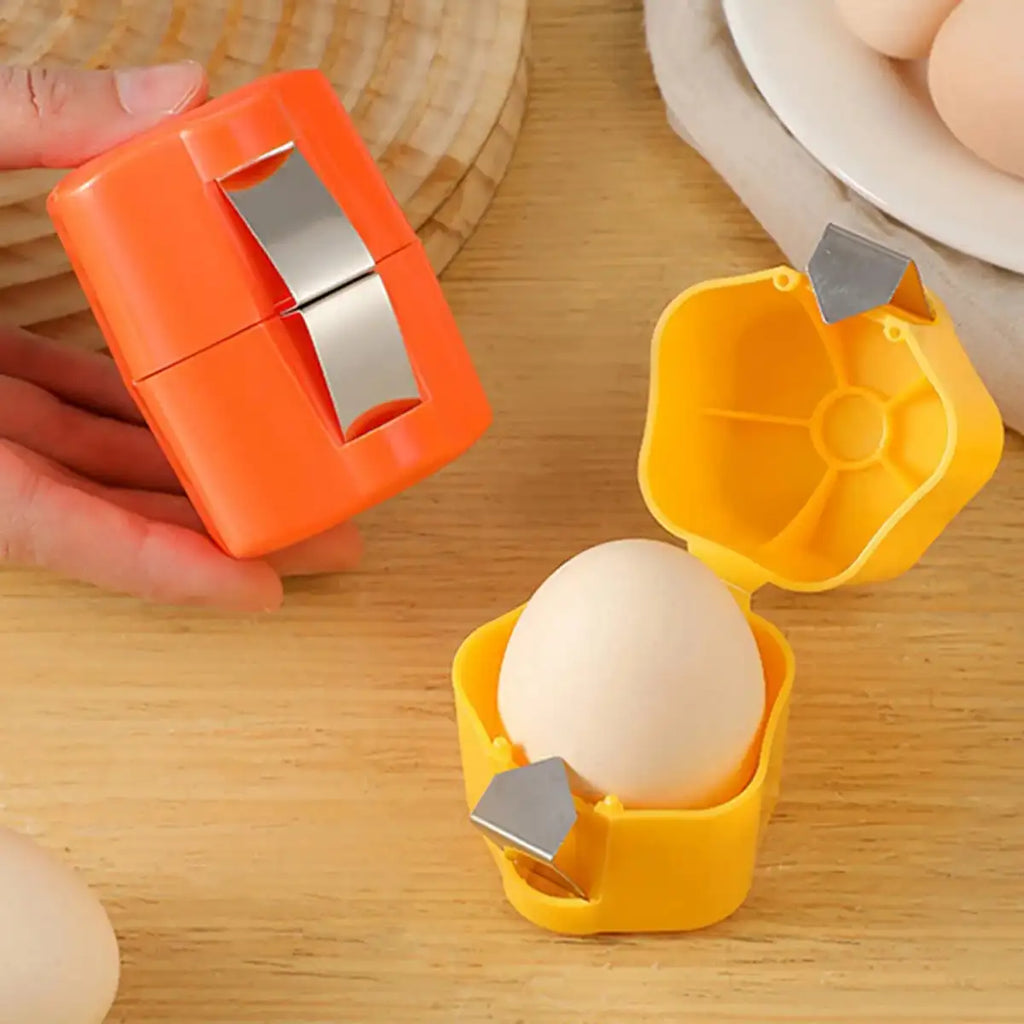 Egg Opener Tool Egg Cracking Tool Stainless Steel Cracker Separator Peeler Portable Device for Baking Home Breakfast Prep Women