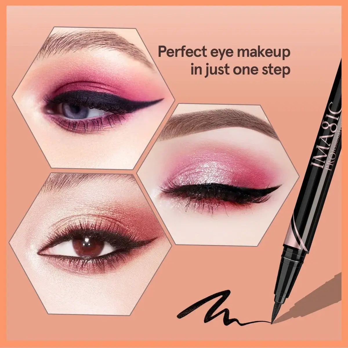 Illustration of eyeliner tip with high elasticity, fine point for delicate lines, ergonomic design for easy use, SKU: 200001176:1254#EY-338-E01