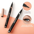 Close-up of black waterproof eyeliner with fine tip for natural, precise lines, ideal for bold or subtle eye makeup, SKU: 200001176:1254#EY-338-E01