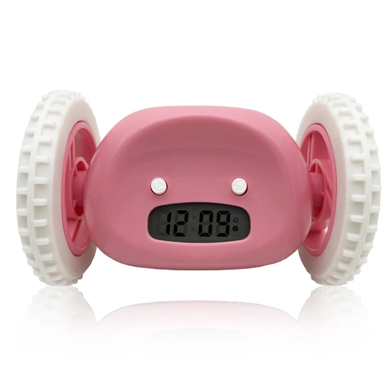 Rolling Run Away Alarm Clock for Deep Sleepers Must Catch to Stop Jump Fun Wake Up Tool with Loud Ring