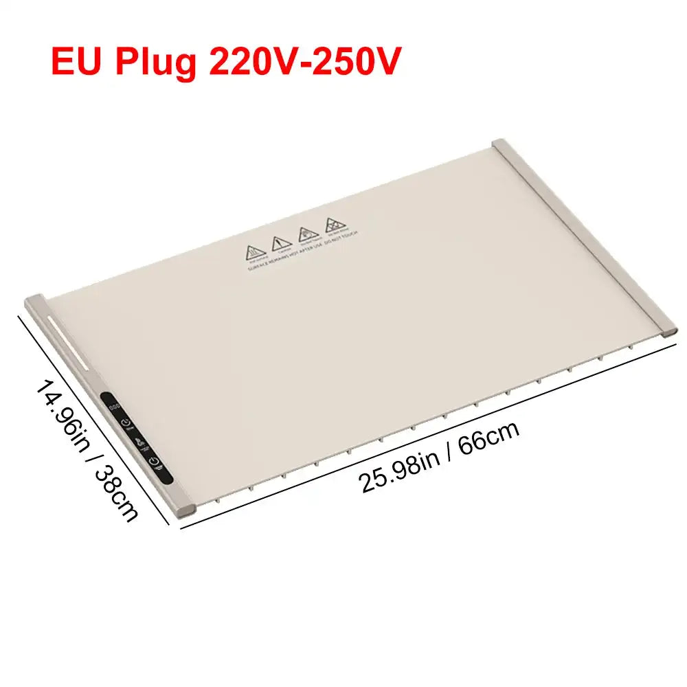 Electric Heating Plate Silicone Dining Table Food Warmer Mat Fast Warming Food Coffee Heater Tray Foldable Food Warming Plate