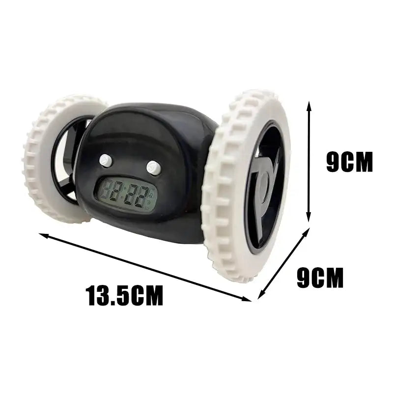 Rolling Run Away Alarm Clock for Deep Sleepers Must Catch to Stop Jump Fun Wake Up Tool with Loud Ring