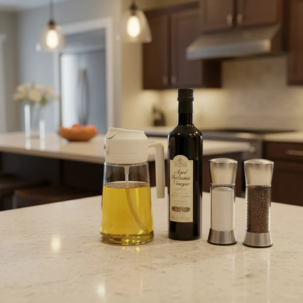 2-in-1 Precision Oil Master: Spray or Pour Instantly