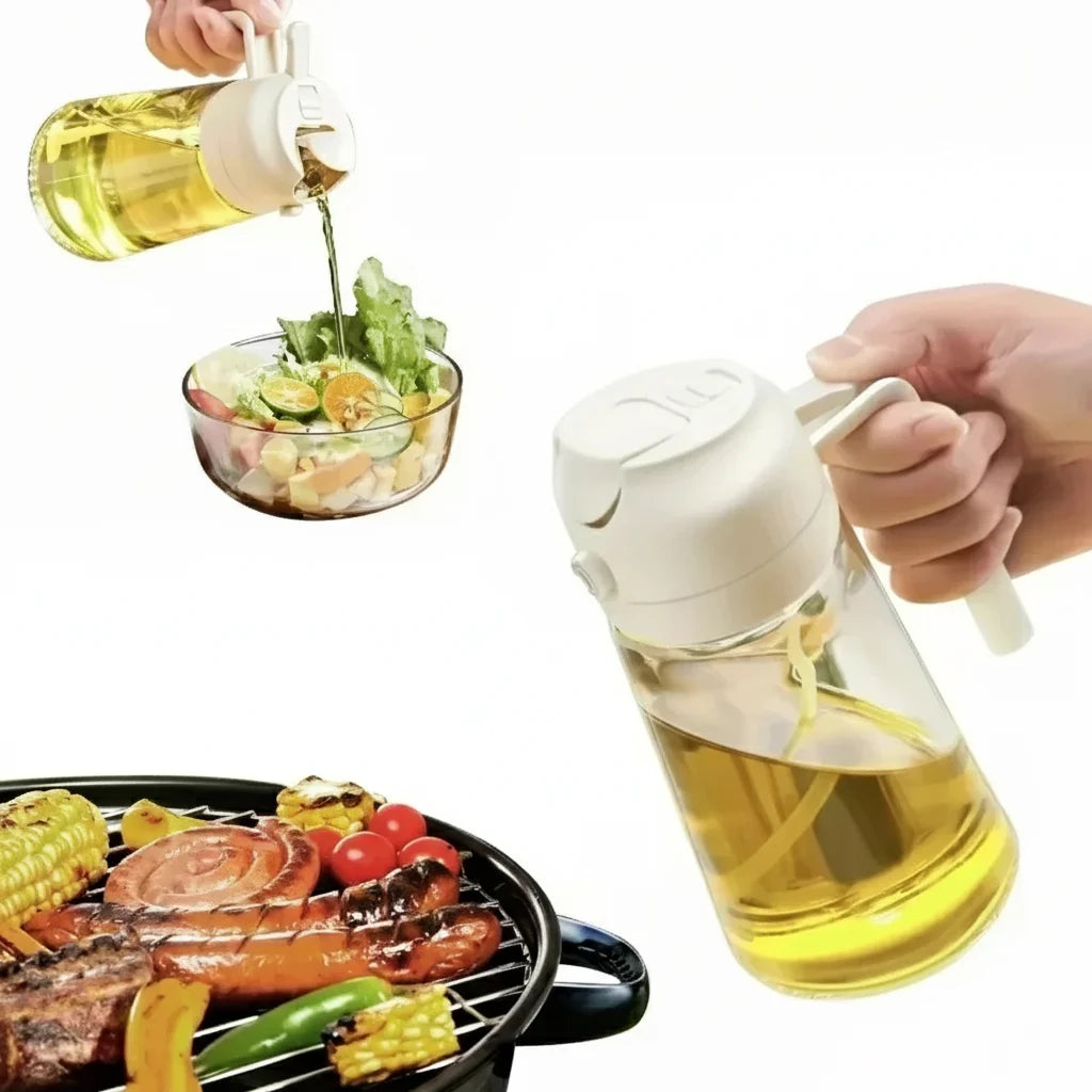 2-in-1 Precision Oil Master: Spray or Pour Instantly