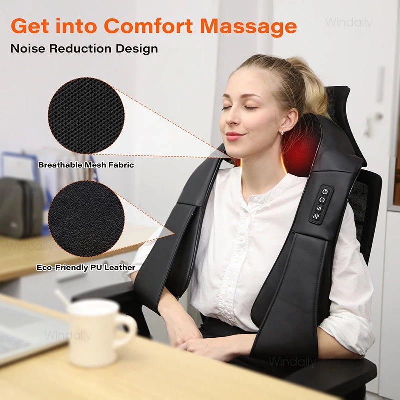 4D Shiatsu Neck Massager - Your Personal Desk Masseuse