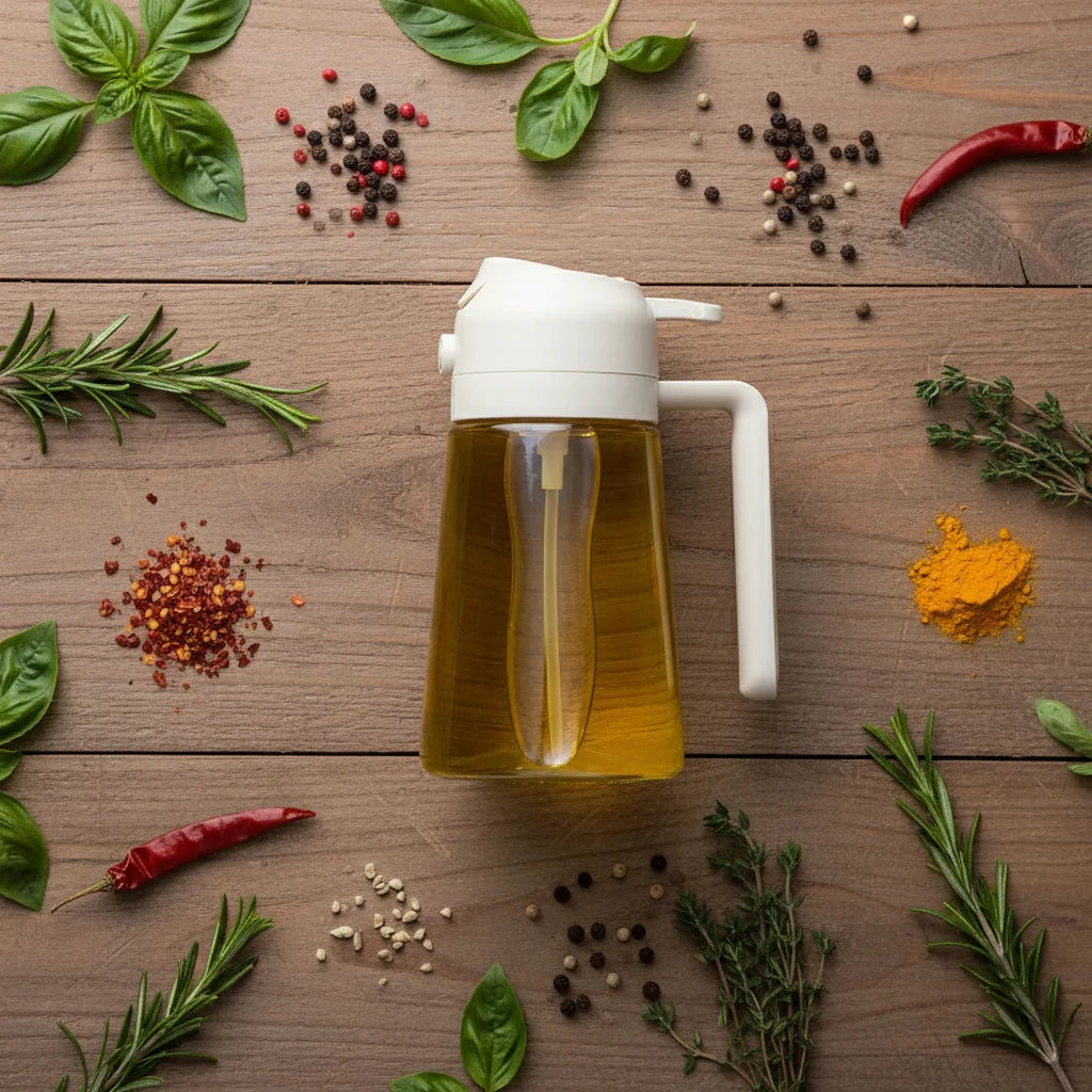 2-in-1 Precision Oil Master: Spray or Pour Instantly