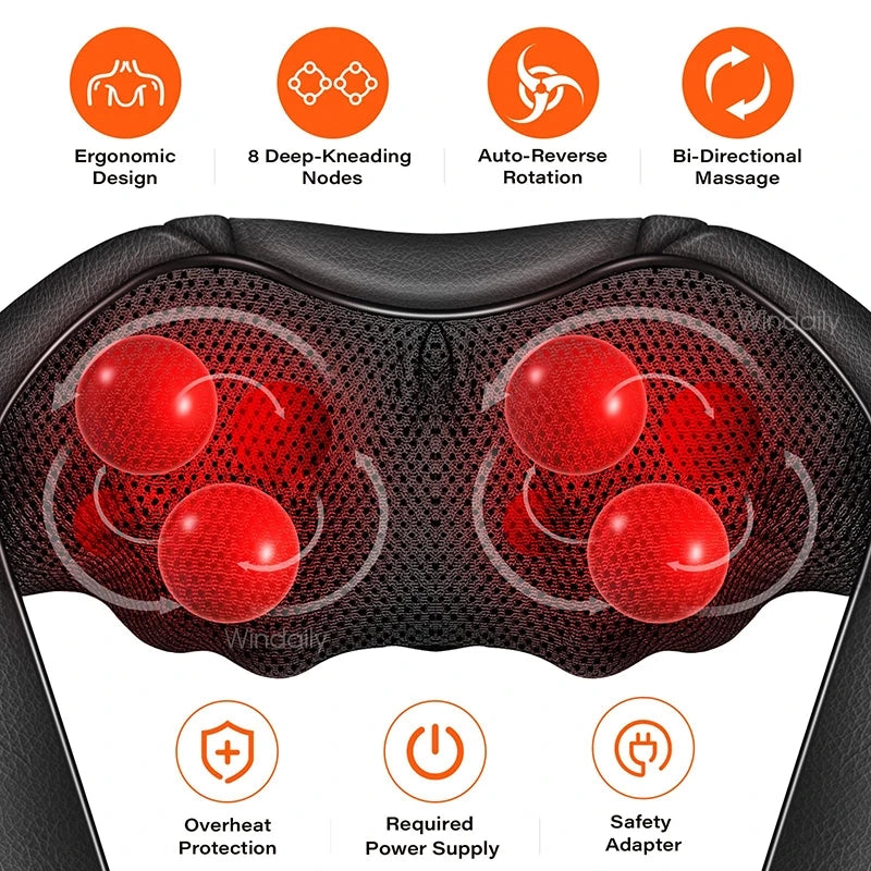 4D Shiatsu Neck Massager - Your Personal Desk Masseuse