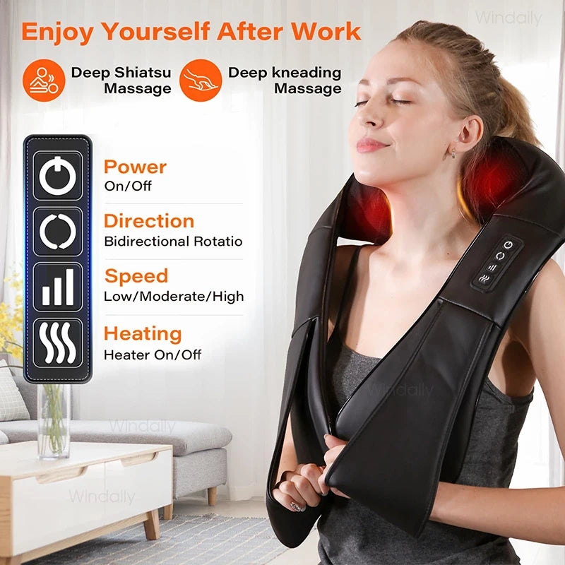 4D Shiatsu Neck Massager - Your Personal Desk Masseuse