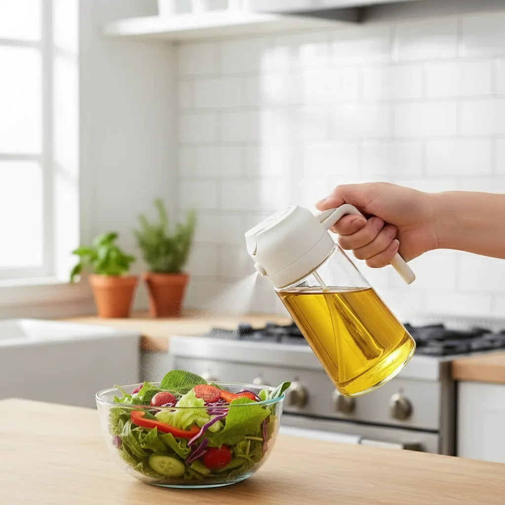 2-in-1 Precision Oil Master: Spray or Pour Instantly