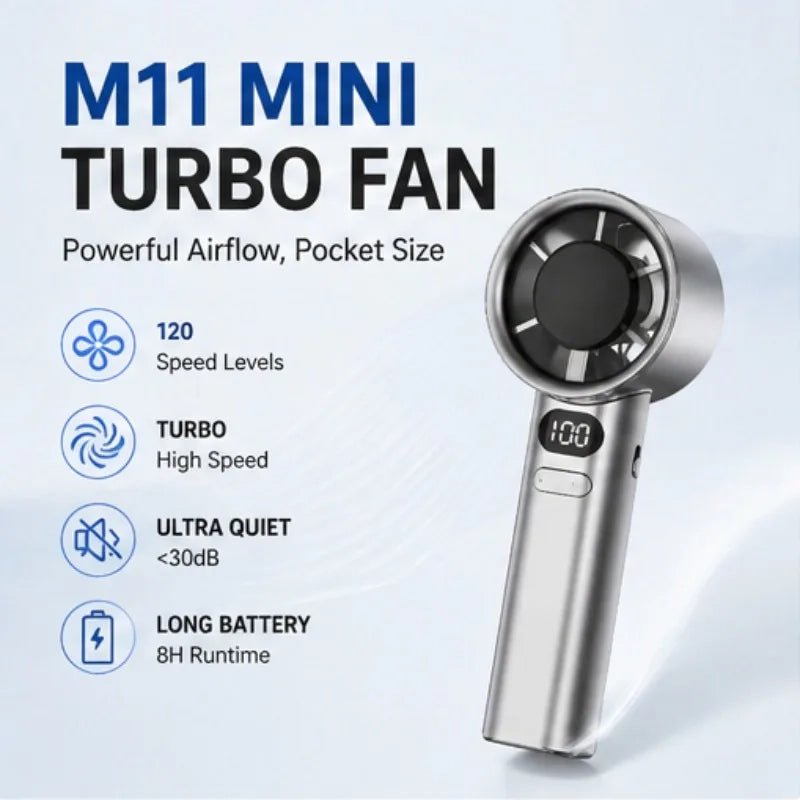 M11 Mini Turbo Fan - Ultimate Portable Cooling!